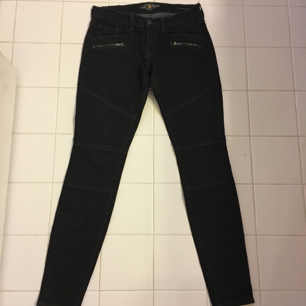 Black denim jeans